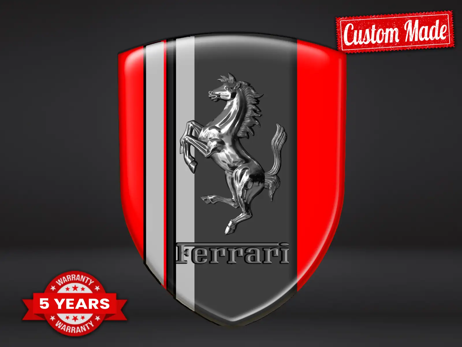 Ferrari Autoaufkleber Premium Stern Modern
